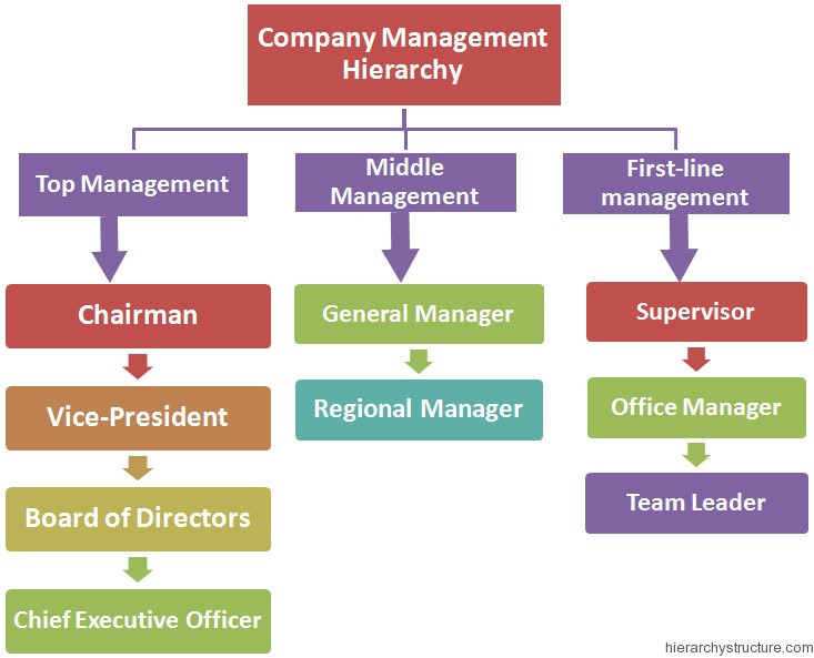 list of companies that use hierarchical structure
