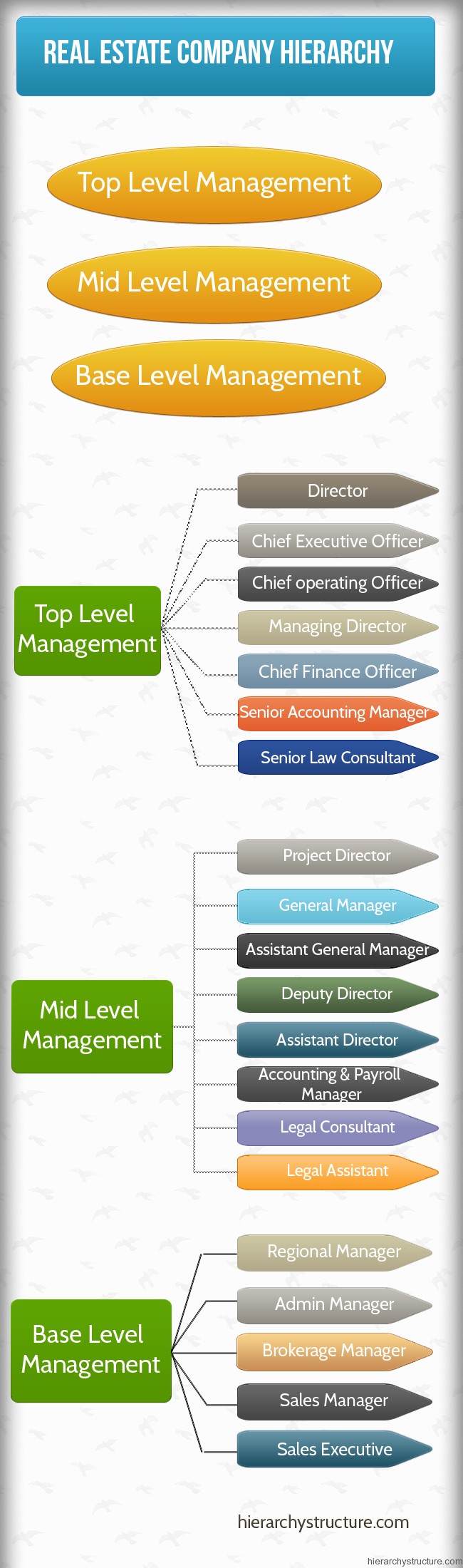 Real Estate Company Hierarchy Chart Hierarchy Tructure