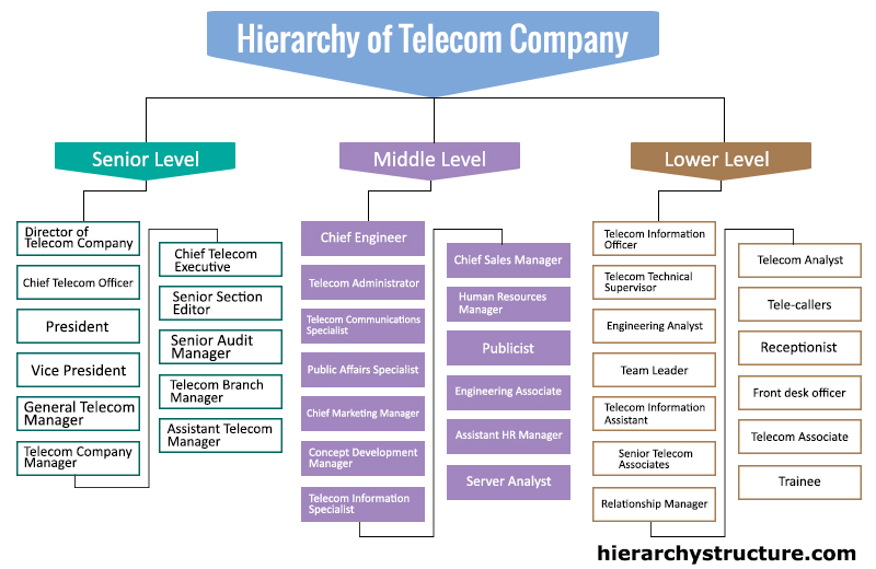 Corporate Titles Hierarchy Chart