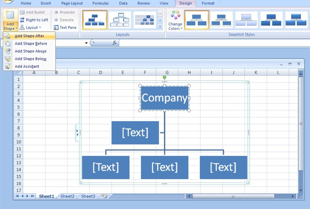 How To Draw Organizational Charts Lines In Excel In Few Seconds 